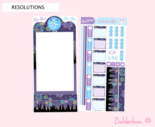 RESOLUTIONS NEW YEAR || Hobonichi Weeks Planner Sticker Kit