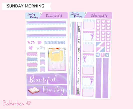 SUNDAY MORNING || Hobonichi Weeks Planner Sticker Kit