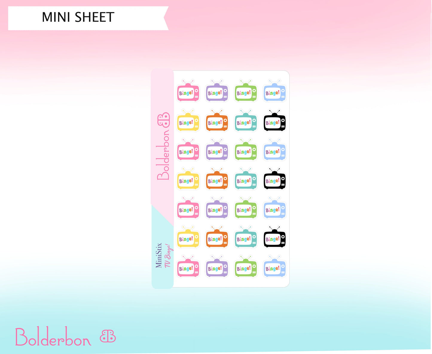 BINGE TV || Icon Planner Stickers