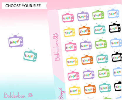 BINGE TV || Icon Planner Stickers