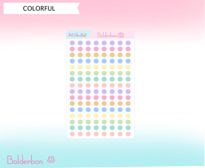 MINI DOT CHECKLIST || Colorful, Black and White Planner Stickers