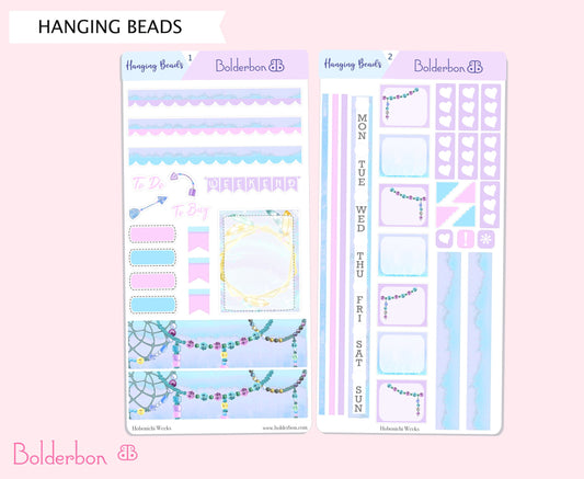 HANGING BEADS || Hobonichi Weeks Planner Sticker Kit