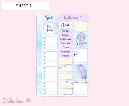 APRIL Hobonichi Cousin Monthly || Planner Sticker Kit, Day Free