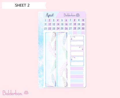 APRIL Hobonichi Cousin Monthly || Planner Sticker Kit, Day Free