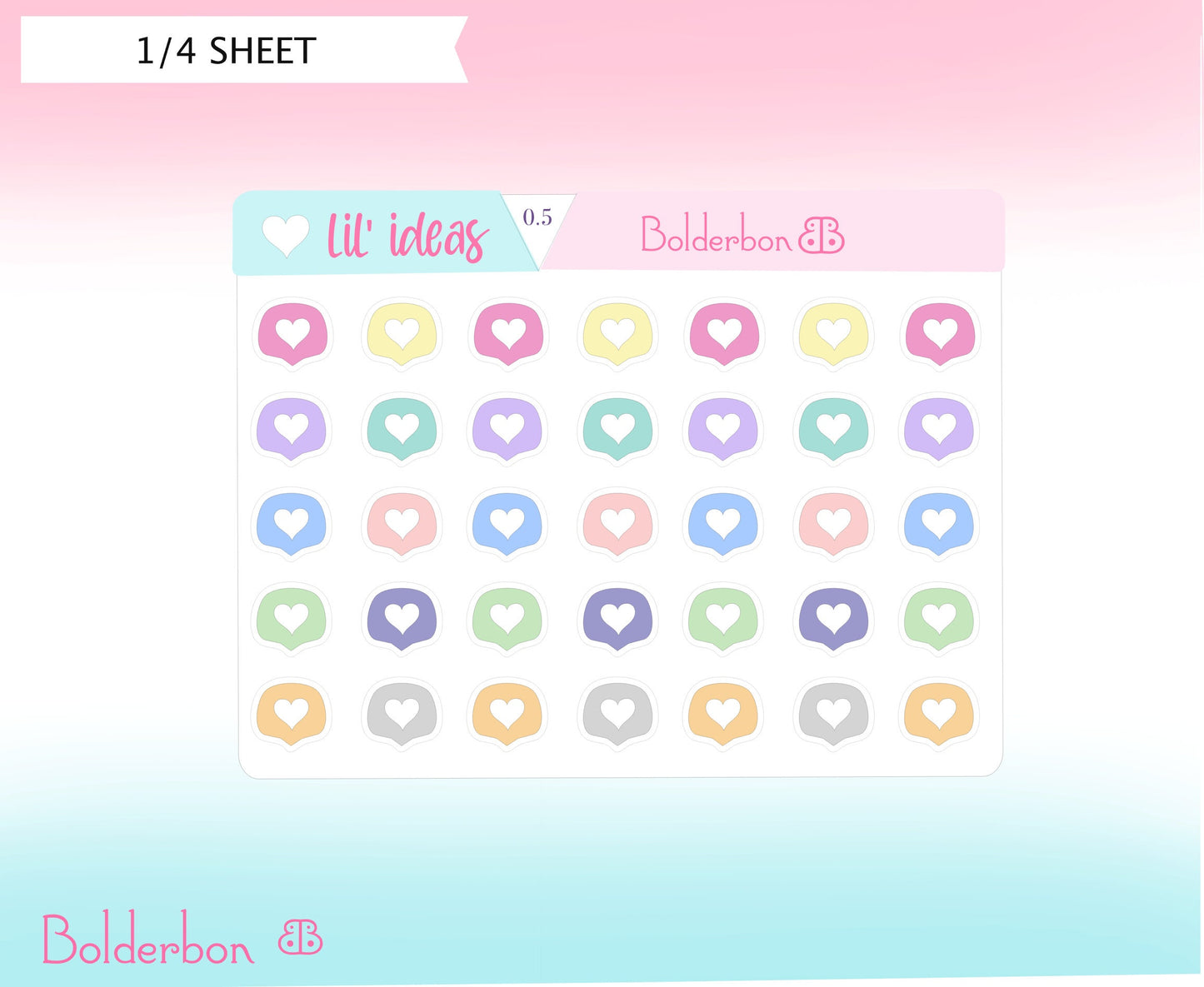 HEART ICONS || Functional Planner Stickers