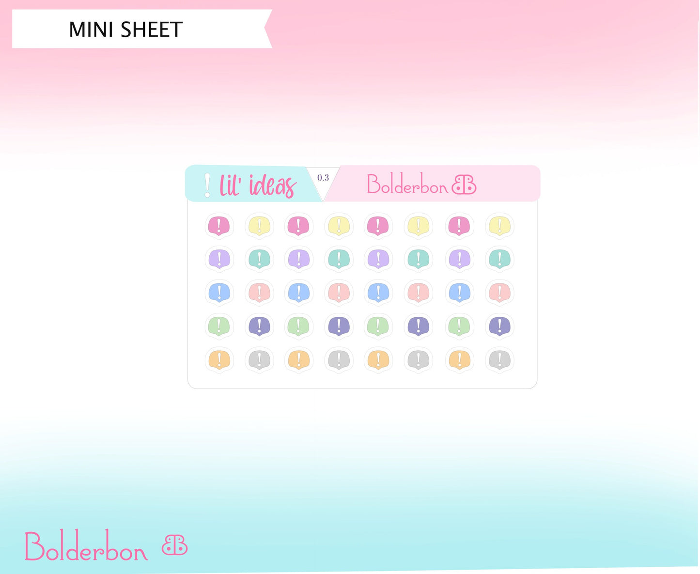 EXCLAMATION POINT || Icon Planner Stickers