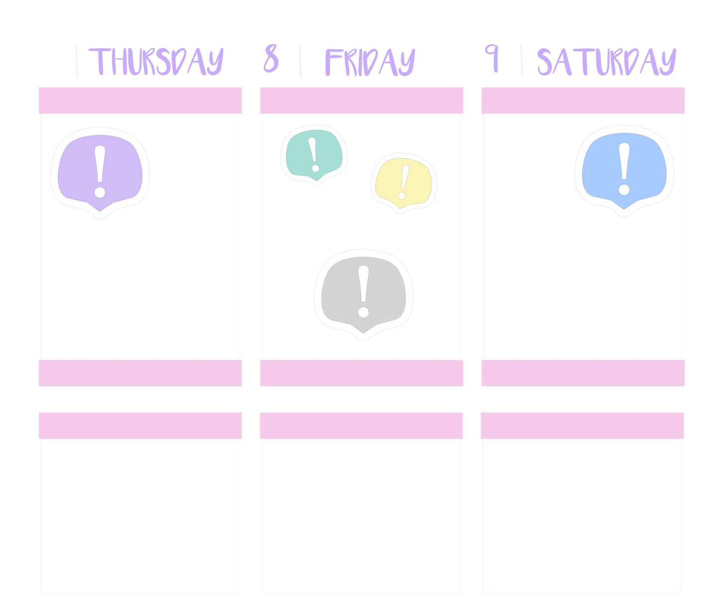 EXCLAMATION POINT || Icon Planner Stickers