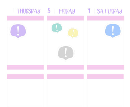 EXCLAMATION POINT || Icon Planner Stickers