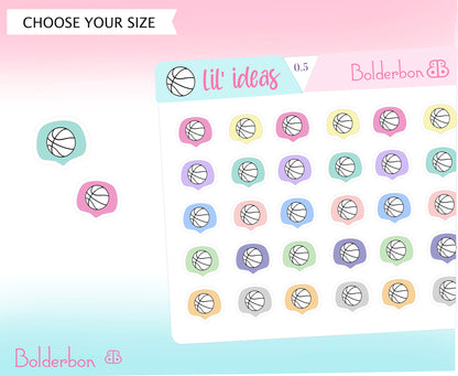 BASKETBALL ICONS || Functional Planner Stickers