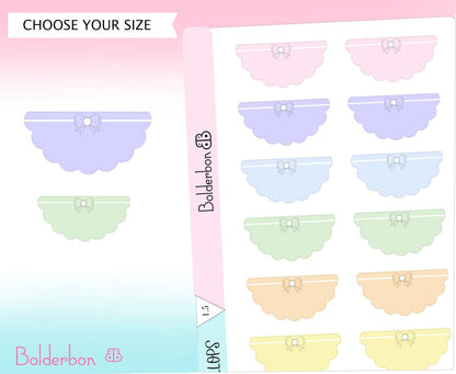 BOW SCALLOP LABELS || Functional Planner Stickers