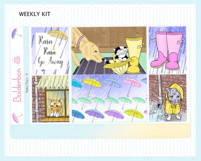 RAINY DAYS || 7x9 Vertical Planner Sticker Kit