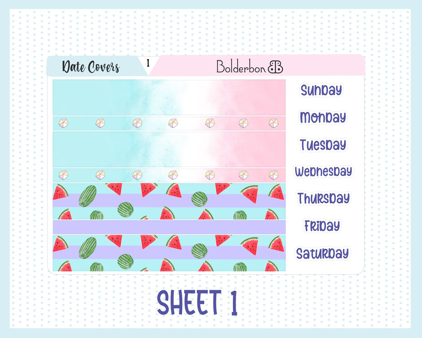 POOLSIDE || A5 Daily Duo Planner Sticker Kit