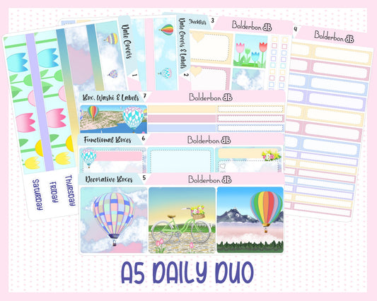 BIG SKY || A5 Daily Duo Planner Sticker Kit