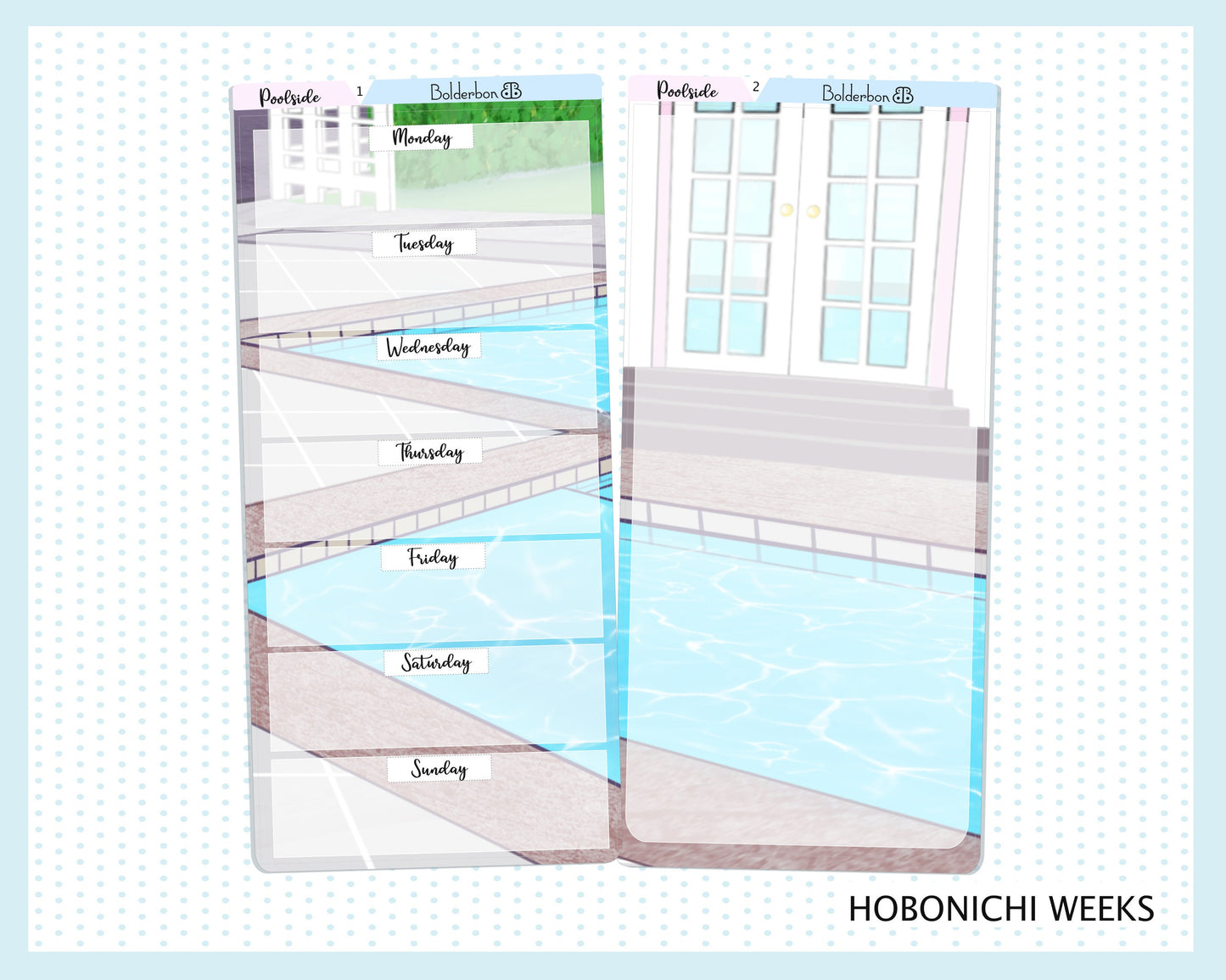 POOLSIDE || Hobonichi Weeks Planner Sticker Kit