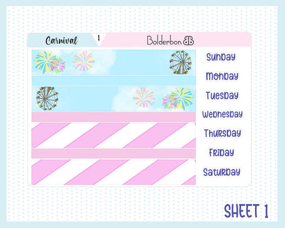 CARNIVAL || A5 Daily Duo Planner Sticker Kit