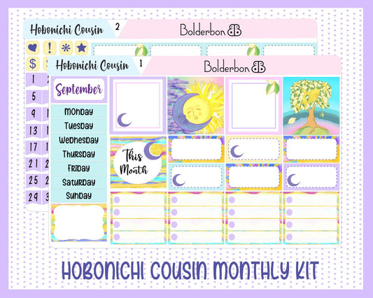 SEPTEMBER Hobonichi Cousin and A5 Day Free || Hand Drawn Cute Monthly Planner Sticker Kit