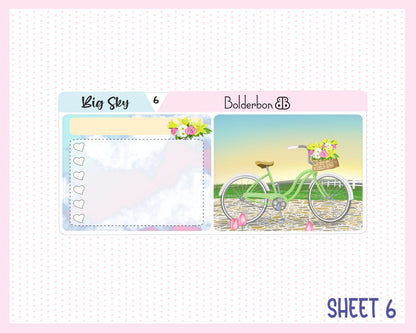 BIG SKY "7x9 Daily Duo" || Weekly Planner Sticker Kit for Erin Condren