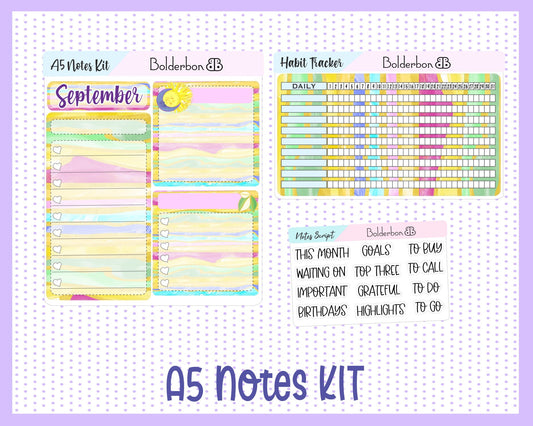 SEPTEMBER A5 NOTES KIT