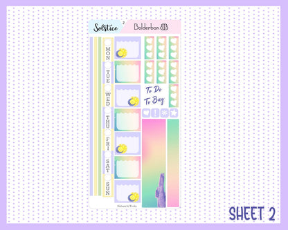 SOLSTICE || Hobonichi Weeks Planner Sticker Kit