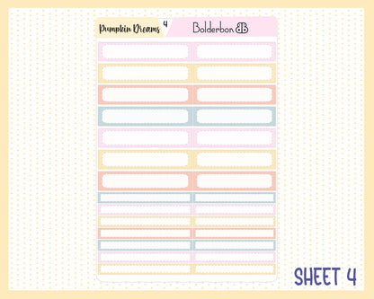 PUMPKIN DREAMS || A5 Daily Duo Planner Sticker Kit