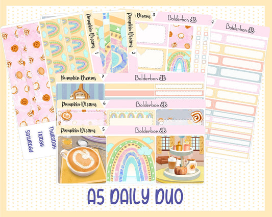 PUMPKIN DREAMS || A5 Daily Duo Planner Sticker Kit
