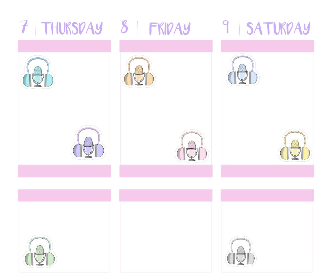 PODCAST || Microphone Planner Stickers