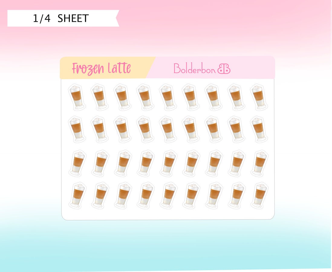 FROZEN LATTE || Icon Planner Stickers