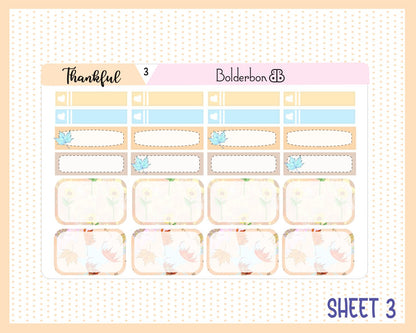 THANKFUL HEART || 7x9 Vertical Planner Sticker Kit