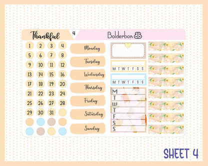 THANKFUL HEART || 7x9 Vertical Planner Sticker Kit