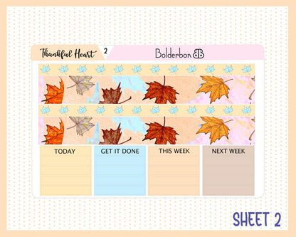 THANKFUL HEART || 7x9 Vertical Planner Sticker Kit