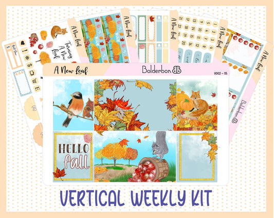 A NEW LEAF || 7x9 Vertical Planner Sticker Kit