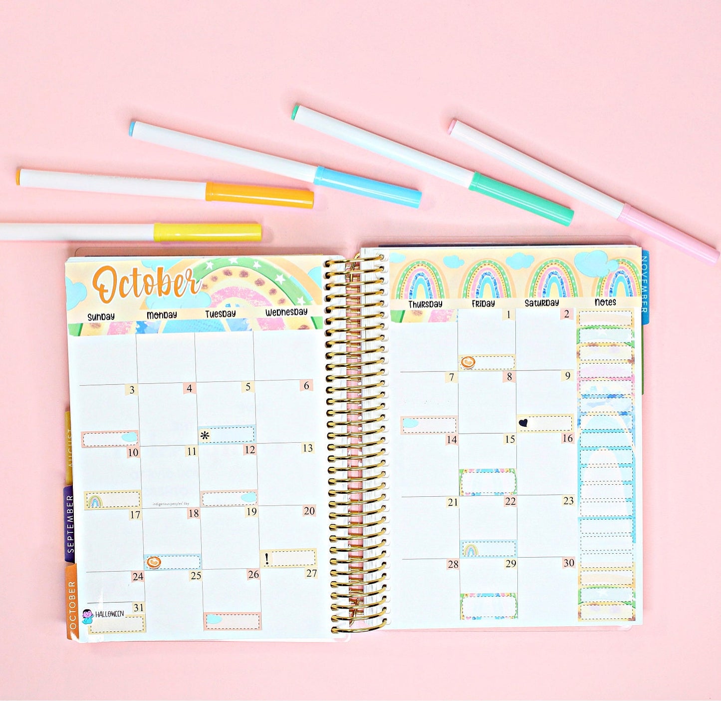 OCTOBER A5 Monthly Kit || Erin Condren Planner Sticker Kit for Compact Vertical, Daily Duo, Horizontal