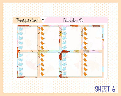 THANKFUL HEART || 7x9 Vertical Planner Sticker Kit
