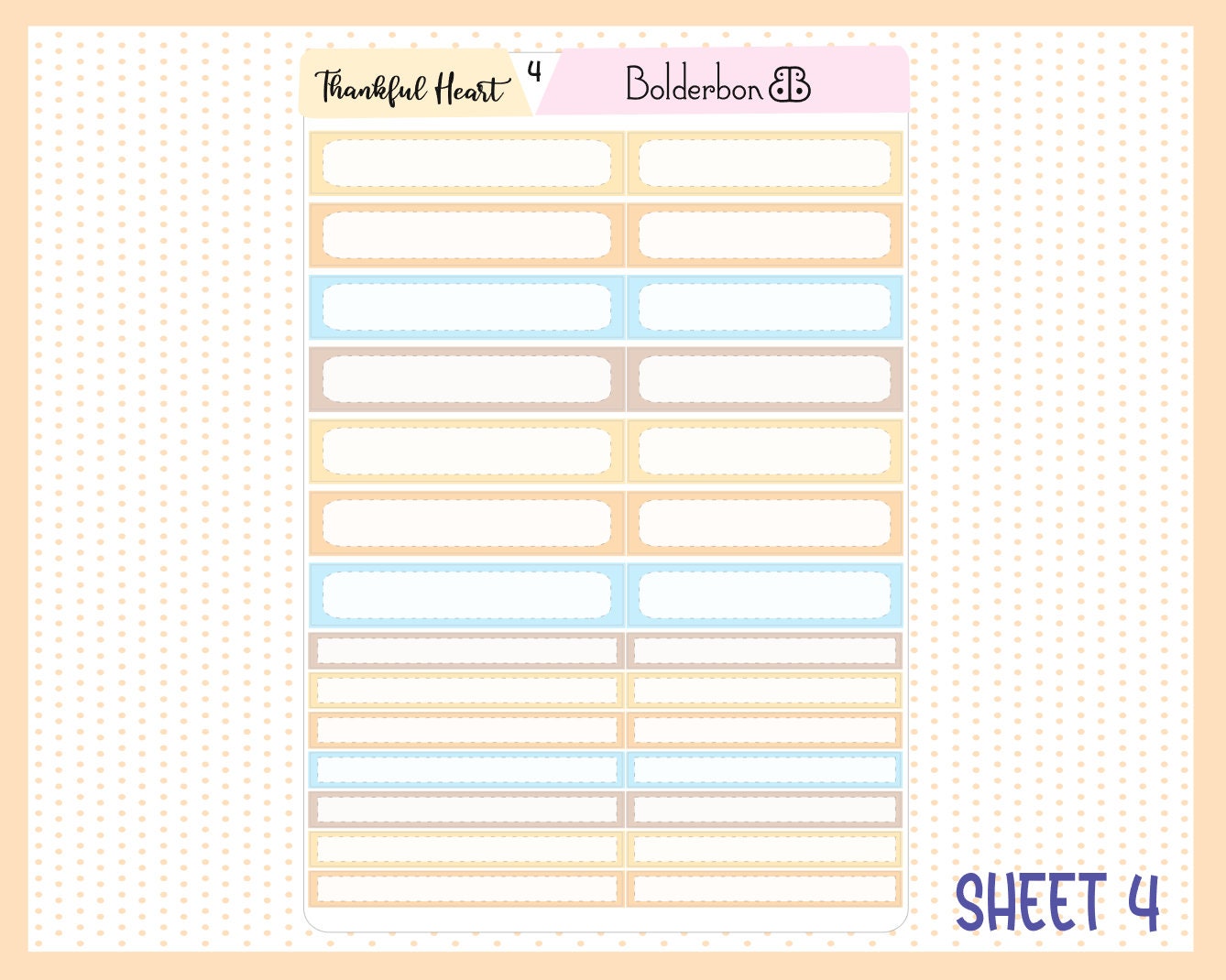 THANKFUL HEART || A5 Daily Duo Planner Sticker Kit
