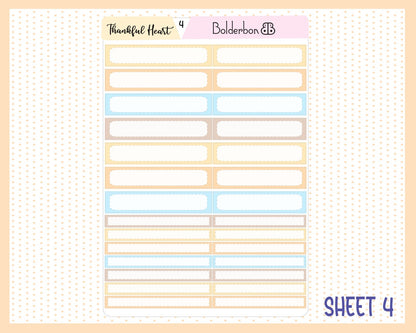 THANKFUL HEART || A5 Daily Duo Planner Sticker Kit