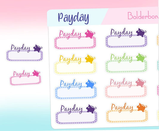 PAYDAY || Functional Planner Stickers