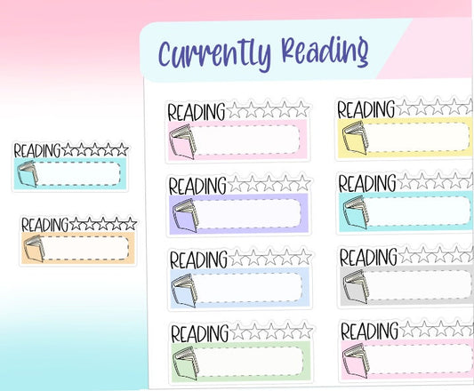 CURRENTLY READING Planner Stickers || Study, Library, School