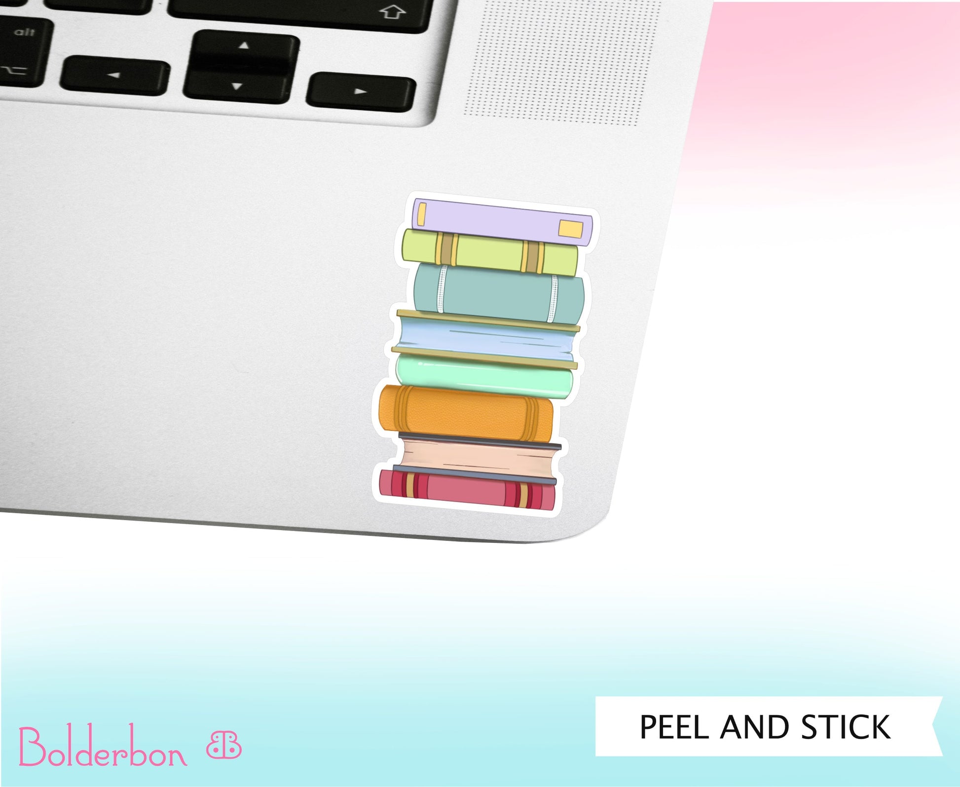 BOOK STACK STICKER || Reading, Book Lover Gift, Bookish, Journal Sticker, Kindle Stickers, Library, Vinyl