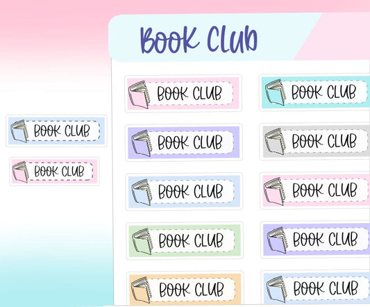 BOOK CLUB Planner Stickers || Reading, Study, Library, School