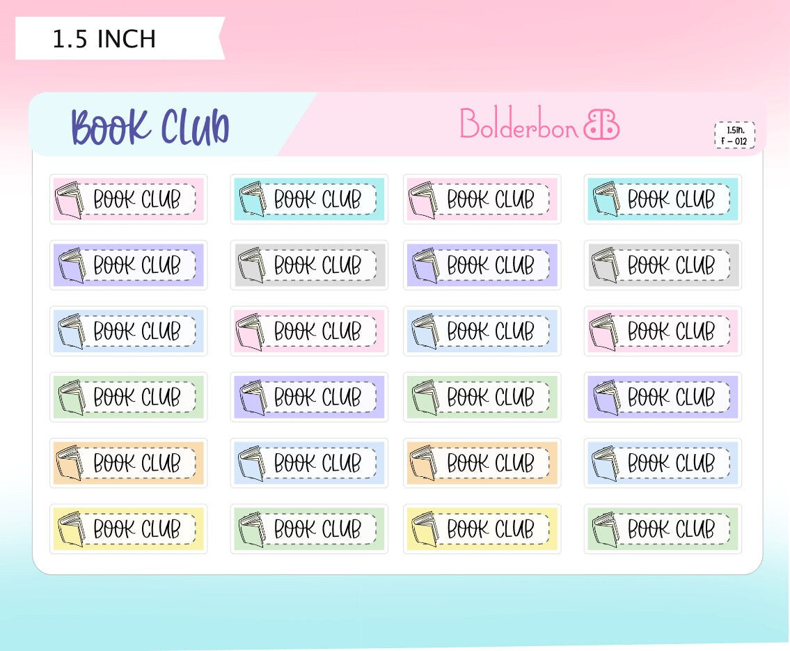 BOOK CLUB Planner Stickers || Reading, Study, Library, School