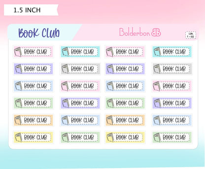 BOOK CLUB Planner Stickers || Reading, Study, Library, School