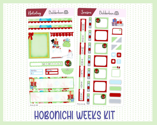HOLIDAY SEASON || Hobonichi Weeks Planner Sticker Kit