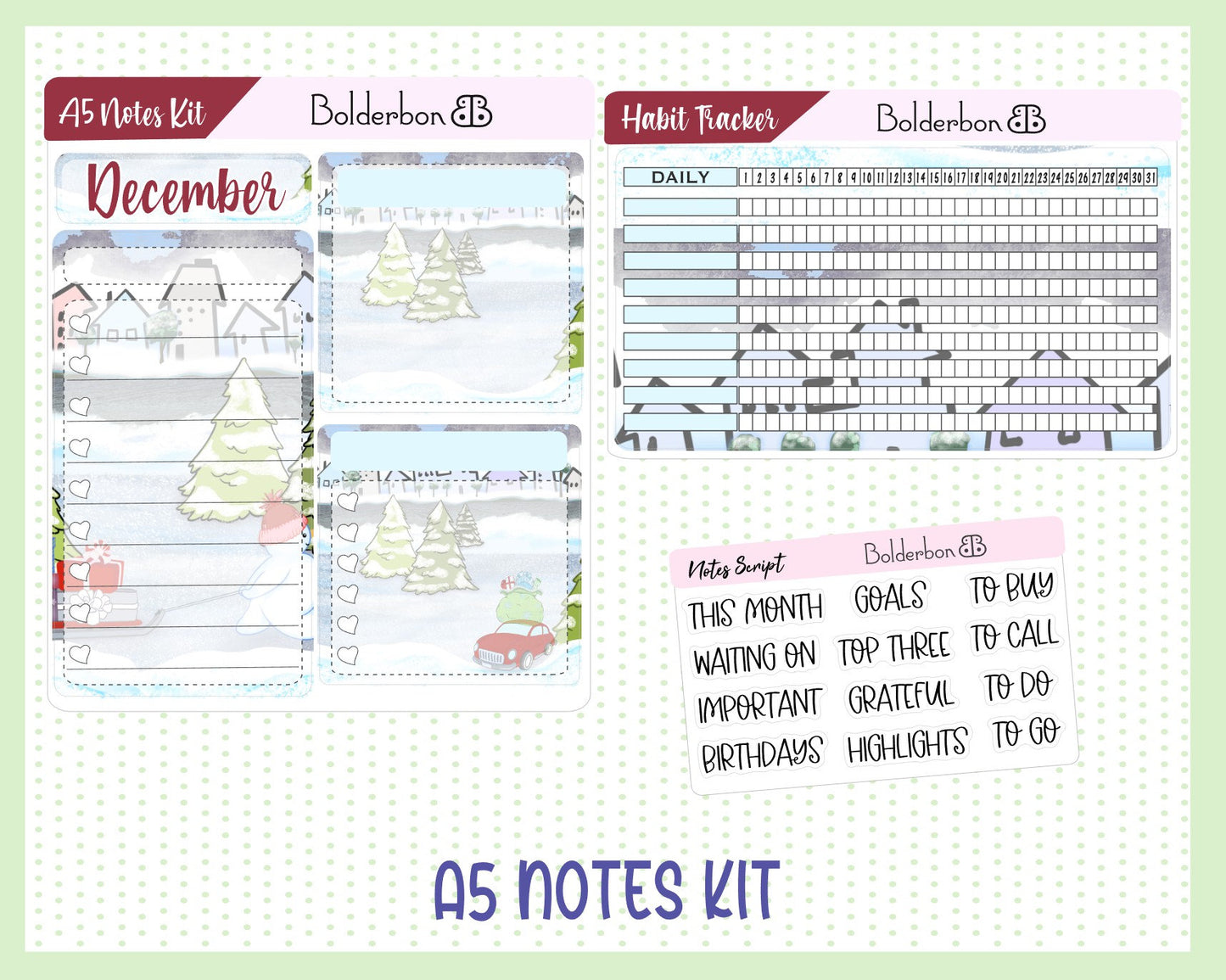 DECEMBER A5 NOTES KIT