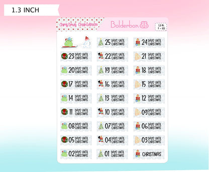 CHRISTMAS COUNTDOWN || Planner Stickers, Functional