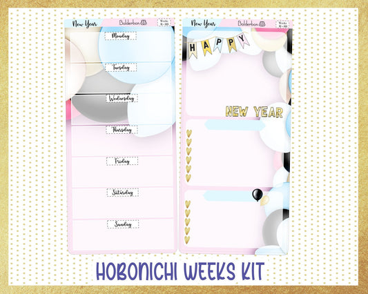 NEW YEAR || Hobonichi Weeks Planner Sticker Kit