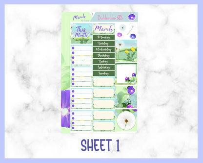 MARCH Hobonichi Cousin Monthly || Planner Sticker Kit, Day Free