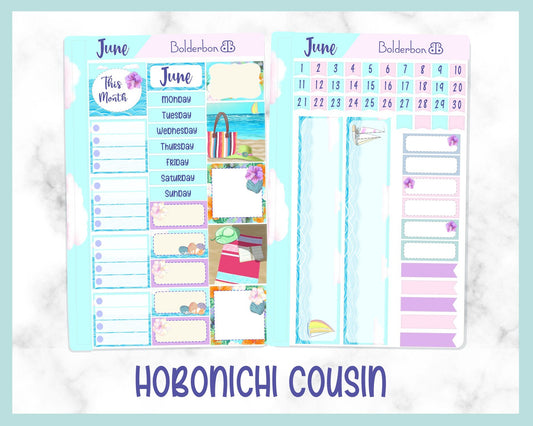 JUNE Hobonichi Cousin Monthly || Planner Sticker Kit, Day Free