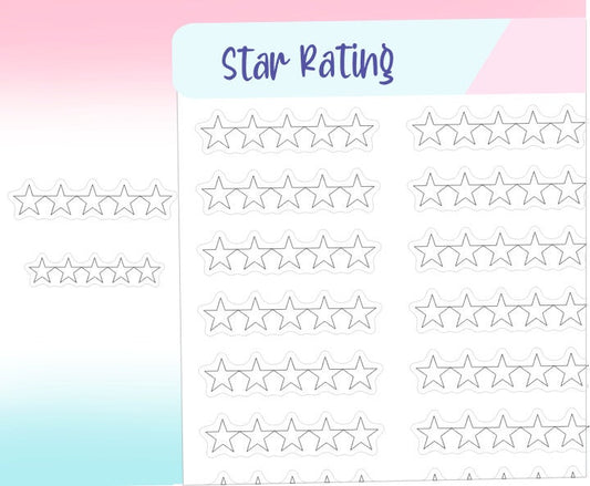 STAR RATING Planner Stickers || Books, Reading, Study, Library, School