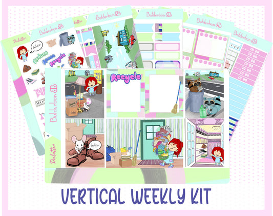 DECLUTTER || 7x9 Vertical Planner Sticker Kit