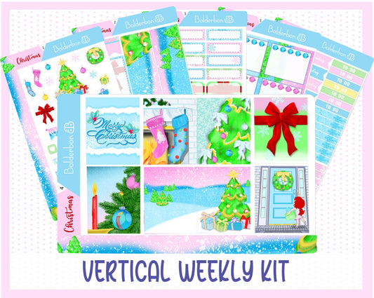 CHRISTMAS || 7x9 Vertical Planner Sticker Kit